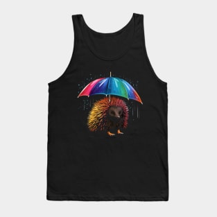 Echidna Rainy Day With Umbrella Tank Top